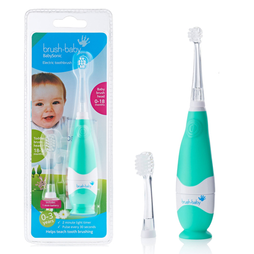 фото Звуковая зубная щетка brush-baby babysonic 0-3 года бирюзовая baby sonic