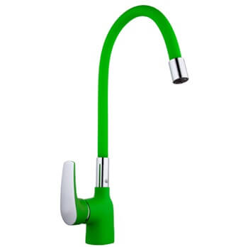 Смеситель для кухни MATRIX SMF-398017/GN (излив зеленый силиконовый) нагрудник для кормления силиконовый с карманом зеленый