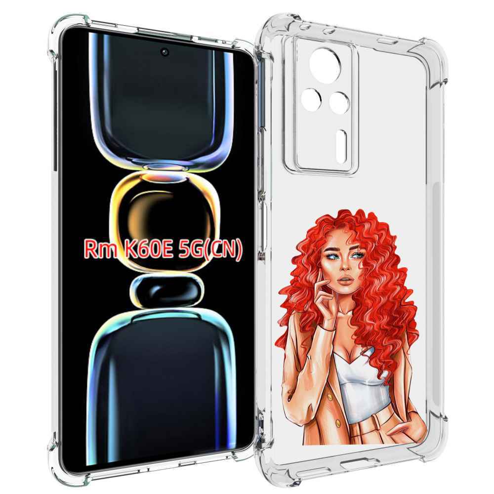 

Чехол MyPads девушка-с-яркими-волосами женский для Xiaomi Redmi K60E, Tocco
