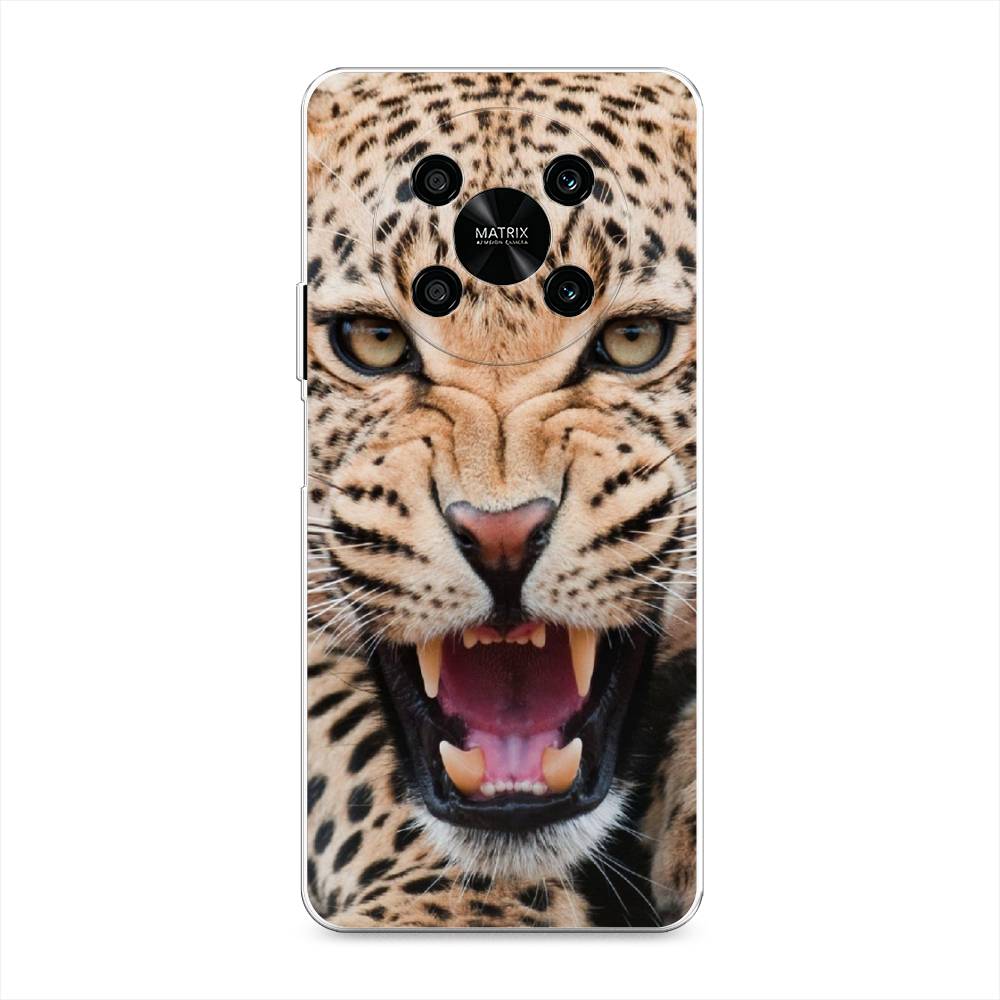 

Чехол на Honor X9 4G "Леопард 3d", Бежевый;черный, 6108150-6