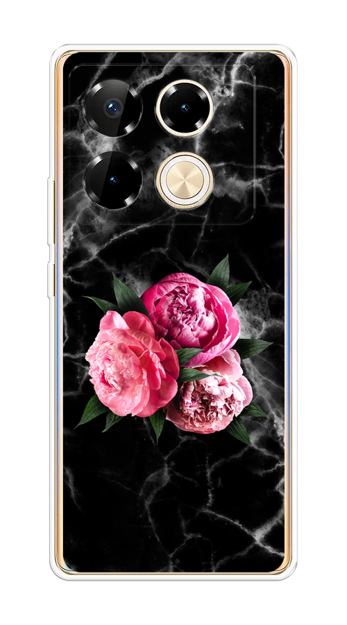 

Чехол на Infinix Note 40 Pro "Букет на черном мраморе", Черный;серый;розовый;зеленый;белый, 3105750-1