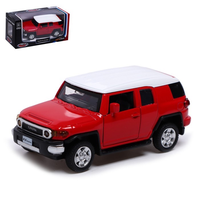 фото Автоград toyota fj cruiser, 1:43, инерция, открываются двери, красный 67312