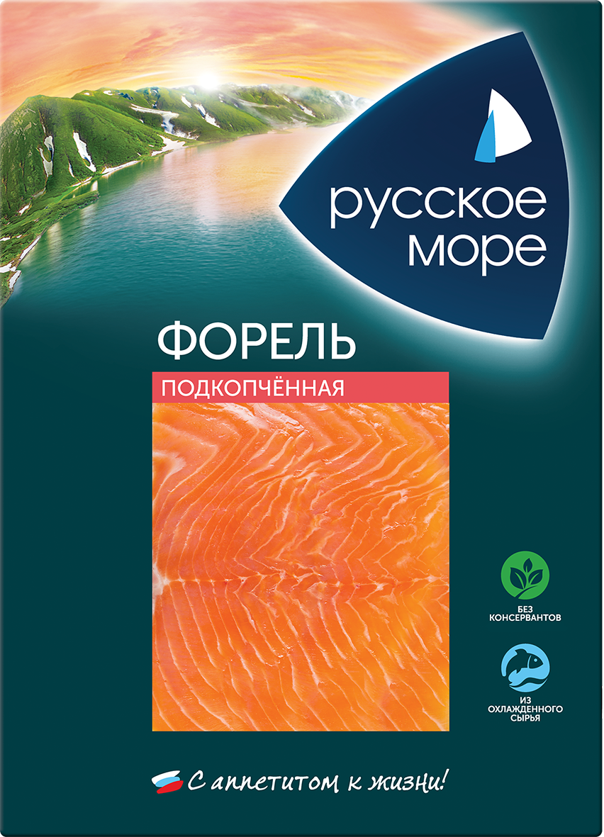 

Форель Русское Море подкопченная филе кусочки 120 г