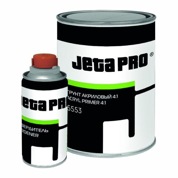 Грунт автомобильный <<Jeta Pro 5553/1 black>> 4+1 акриловый, чёрный, 0,8+0,2 литра отверди