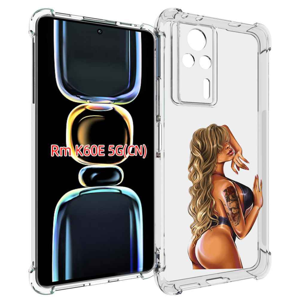 

Чехол MyPads девушка-в-черном-кожаном-купальнике женский для Xiaomi Redmi K60E, Tocco