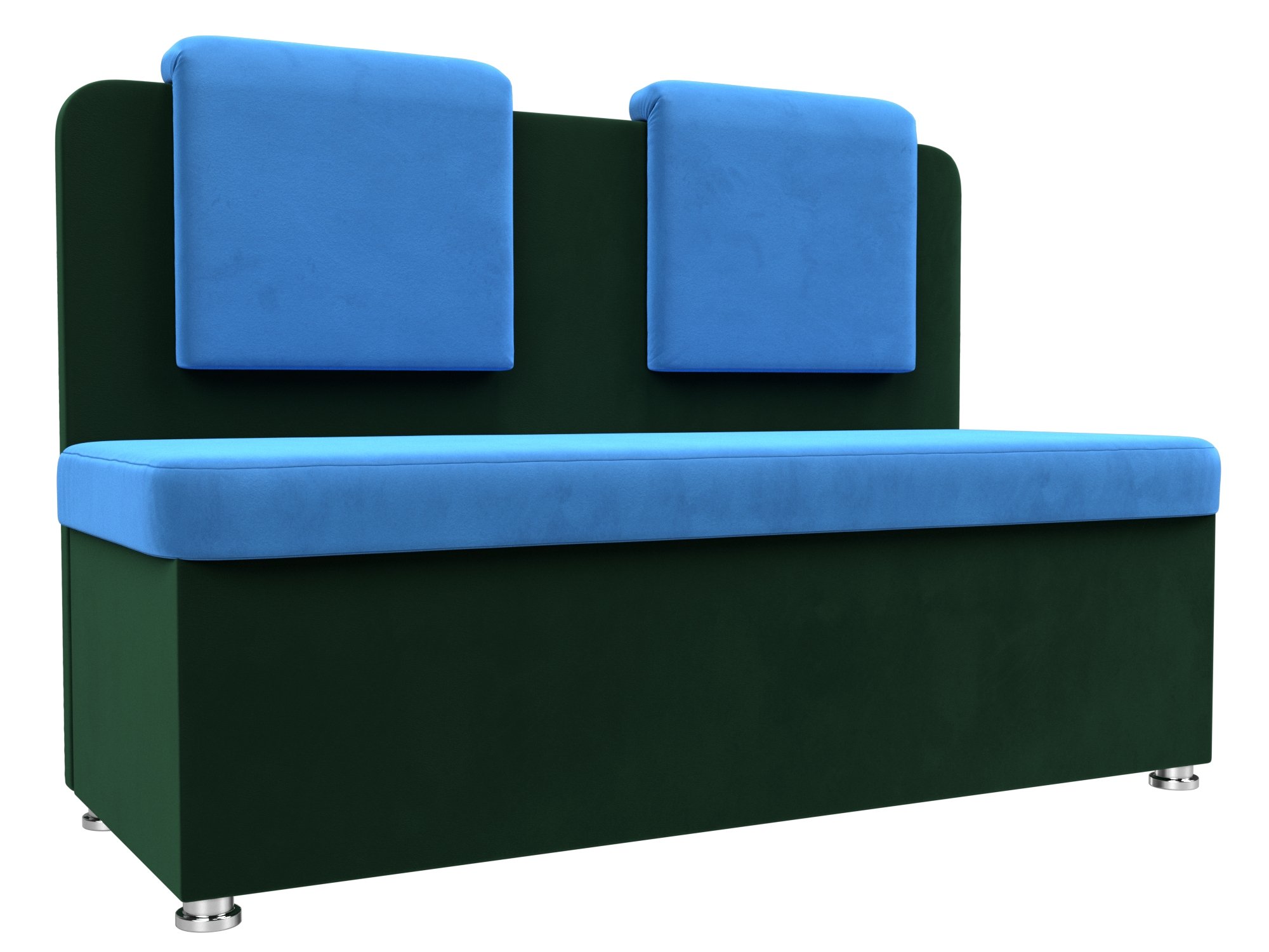 фото Кухонный прямой диван лига диванов маккон 2-х местный велюр голубойзеленый