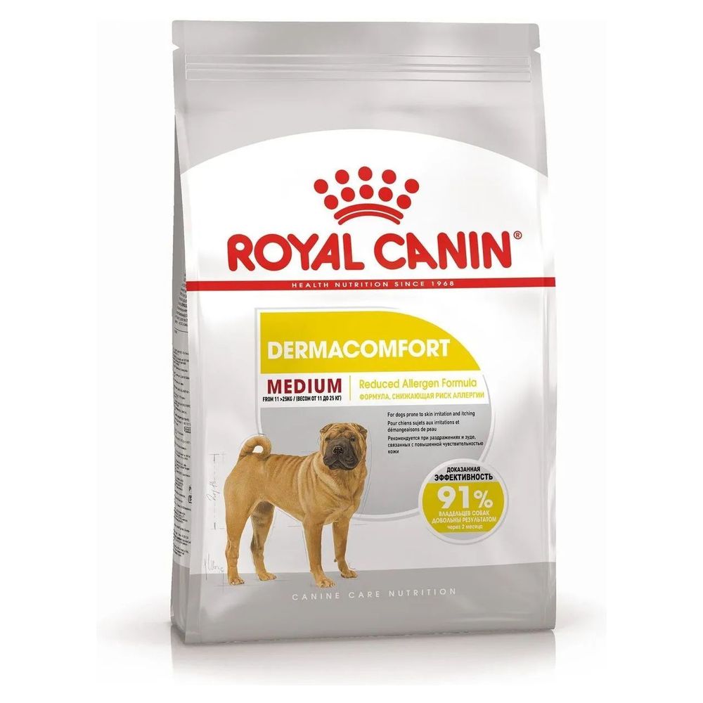 фото Royal canin корм для взрослых собак средних пород с чувствительной кожей 10 кг