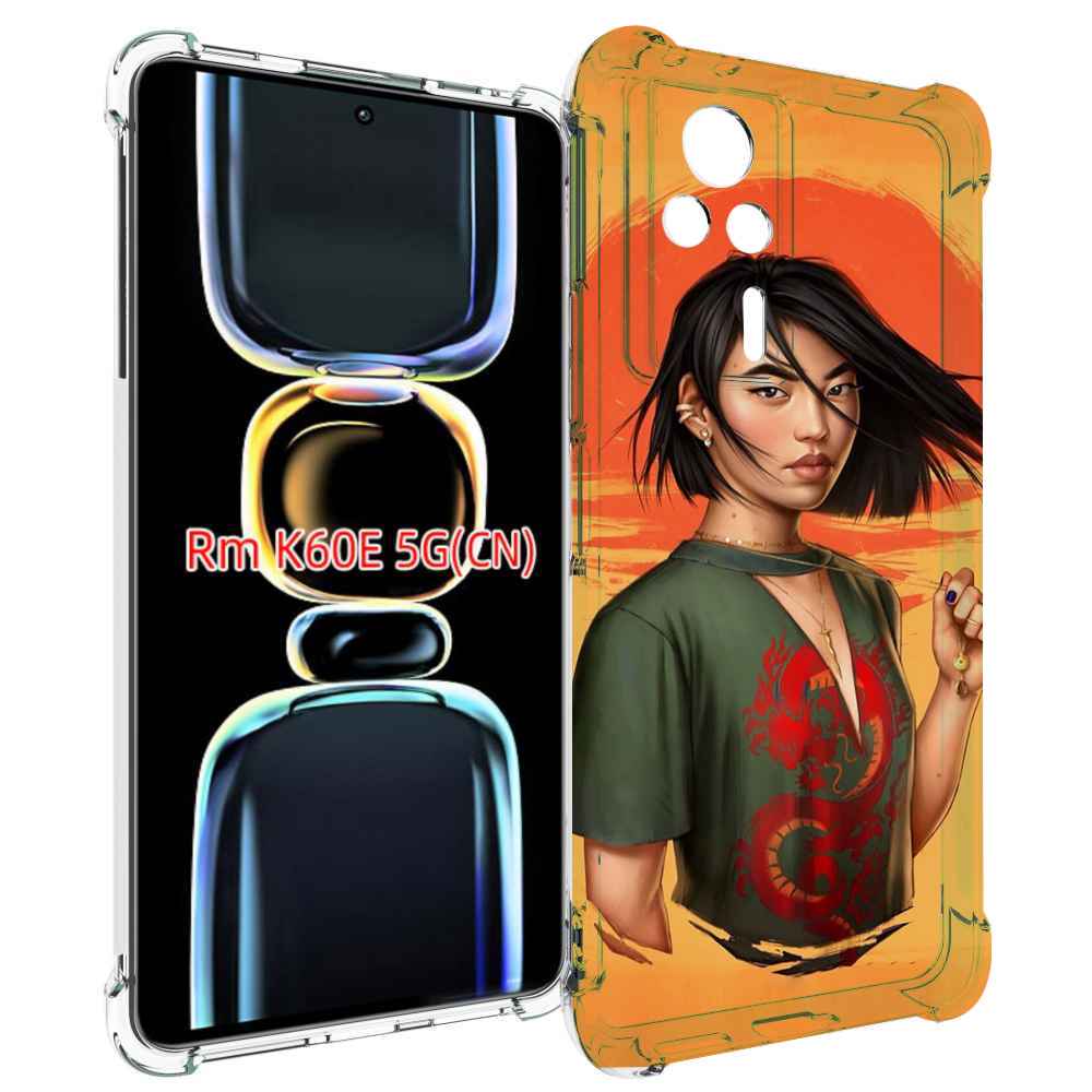 

Чехол MyPads девушка-в-оранжевом-фоне женский для Xiaomi Redmi K60E, Tocco
