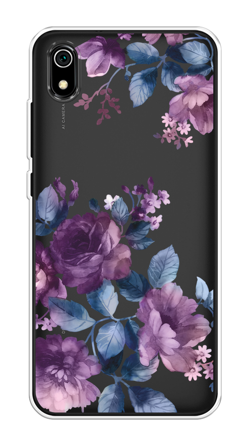 

Чехол на Xiaomi Redmi 7A "Purple Blossoms", Синий;фиолетовый, 35450-1
