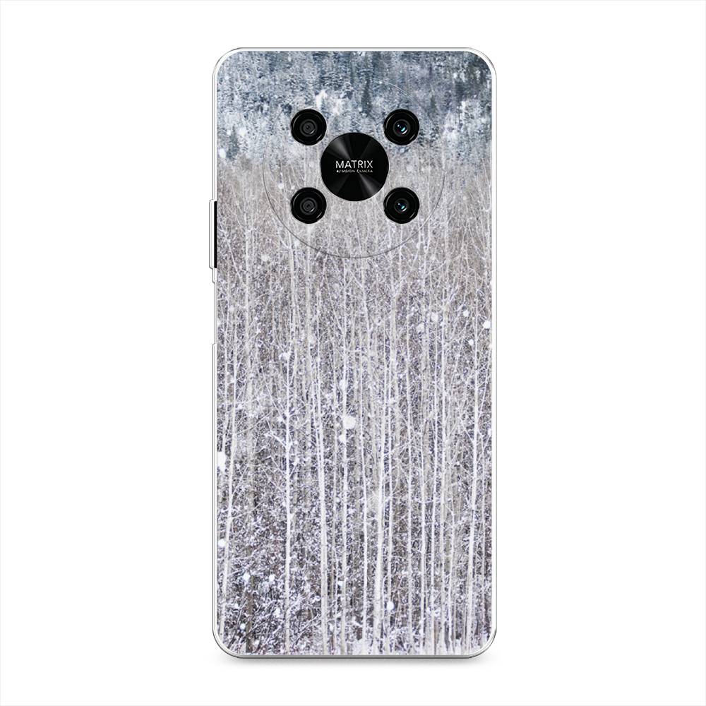 

Чехол на Honor X9 4G "Снежный лес", Бежевый;серый;белый, 6108150-5