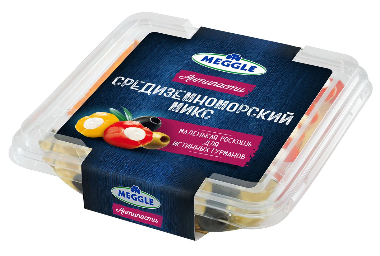

Закуска Meggle Антипасти средиземноморский микс 400 г