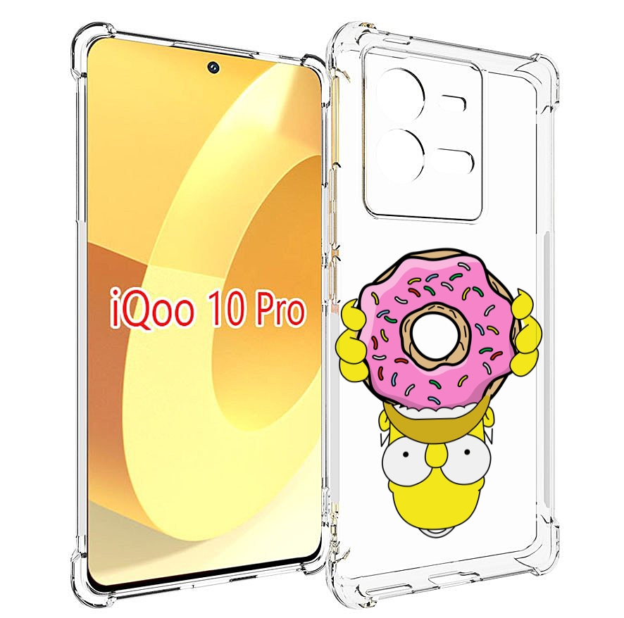 

Чехол MyPads большой-пончик для Vivo iQOO 10 Pro, Прозрачный, Tocco