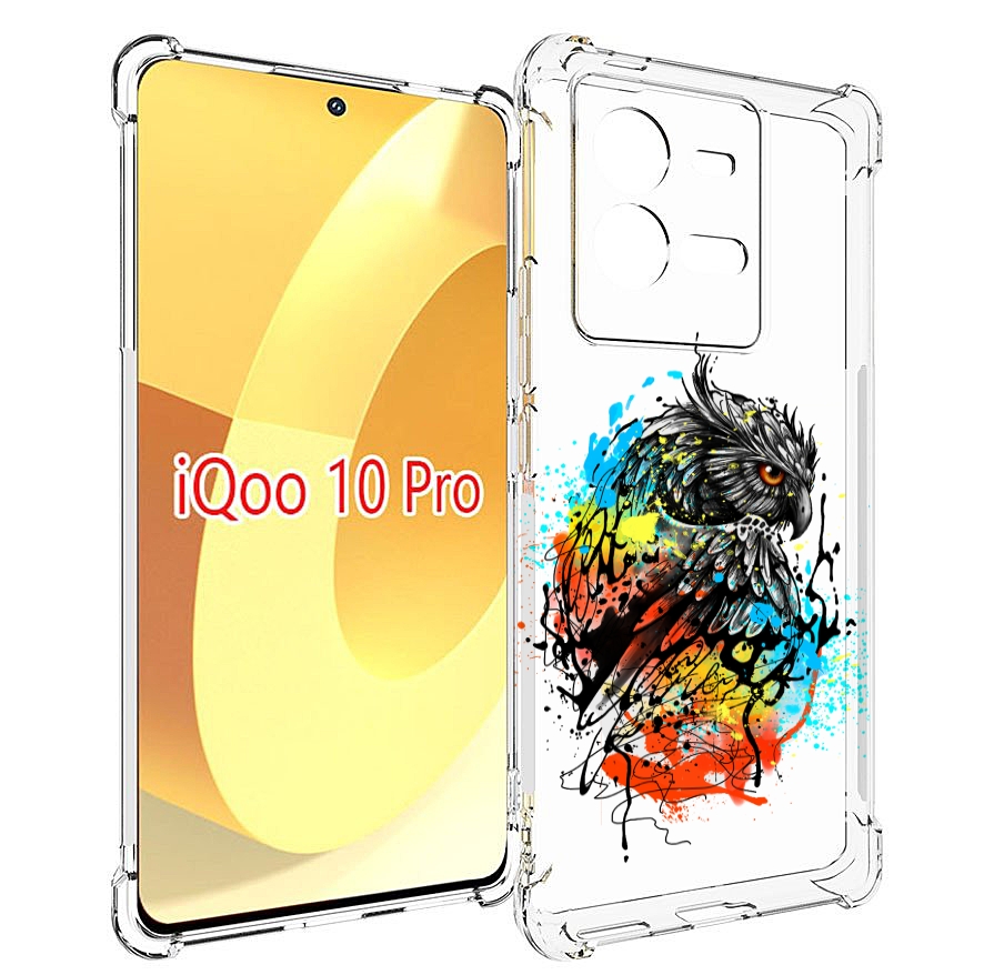 

Чехол MyPads Творческая сова для Vivo iQOO 10 Pro, Прозрачный, Tocco