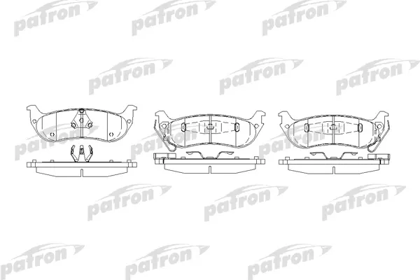 

Колодки тормозные дисковые задн CHRYSLER: Pacifica 04-07 PATRON PBP7001