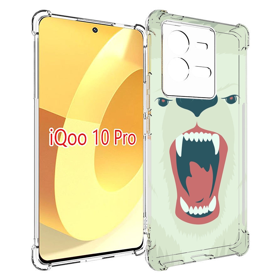 

Чехол MyPads белый-медведь для Vivo iQOO 10 Pro, Прозрачный, Tocco