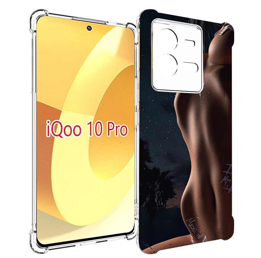 

Чехол MyPads белые-татуировки-на-теле для Vivo iQOO 10 Pro, Прозрачный, Tocco