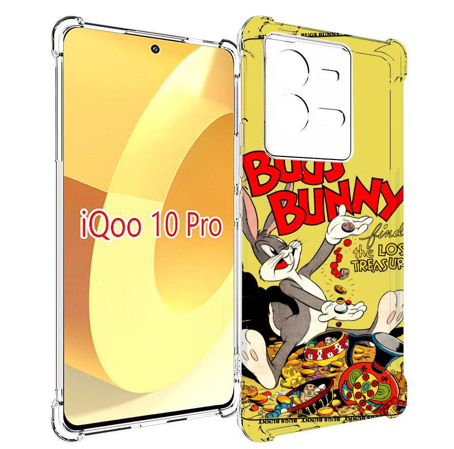 

Чехол MyPads бакс-банни-и-еда для Vivo iQOO 10 Pro, Прозрачный, Tocco