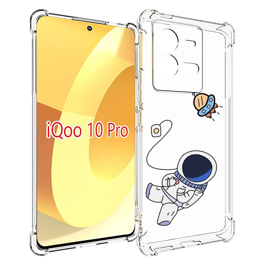 

Чехол MyPads астронавт для Vivo iQOO 10 Pro, Прозрачный, Tocco