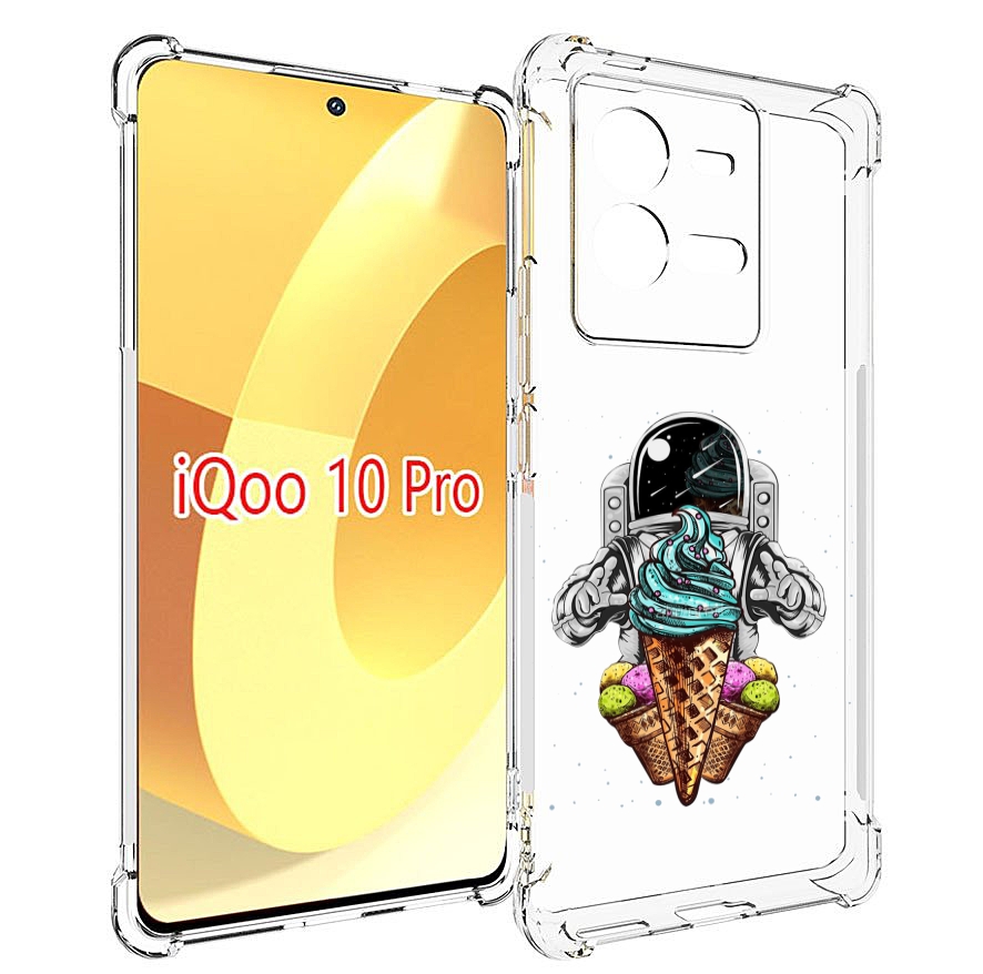 

Чехол MyPads астронавт-любит-мороженное для Vivo iQOO 10 Pro, Прозрачный, Tocco