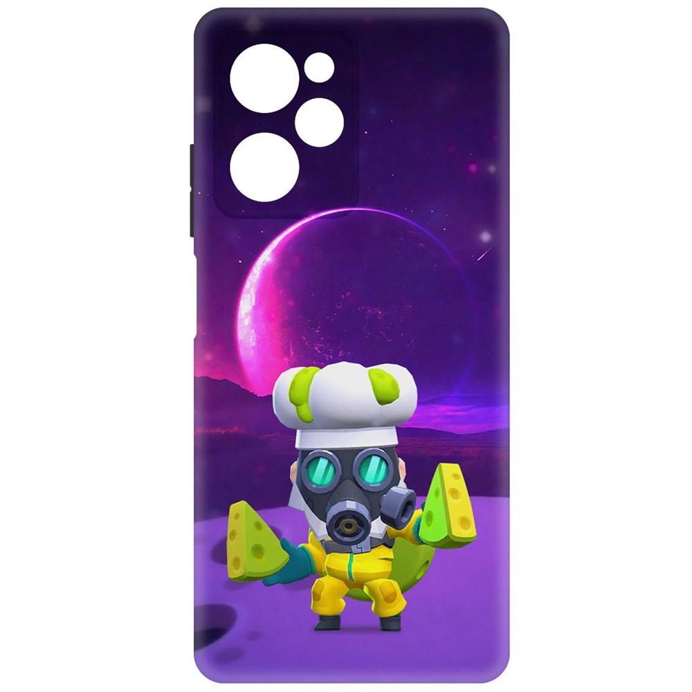 

Чехол-накладка Софт Brawl Stars - Майк с плесенью для Poco X5 Pro, Черный
