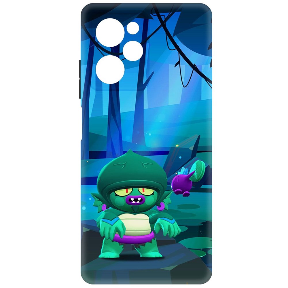 

Чехол-накладка Софт Brawl Stars - Болотный Джин для Poco X5 Pro, Черный