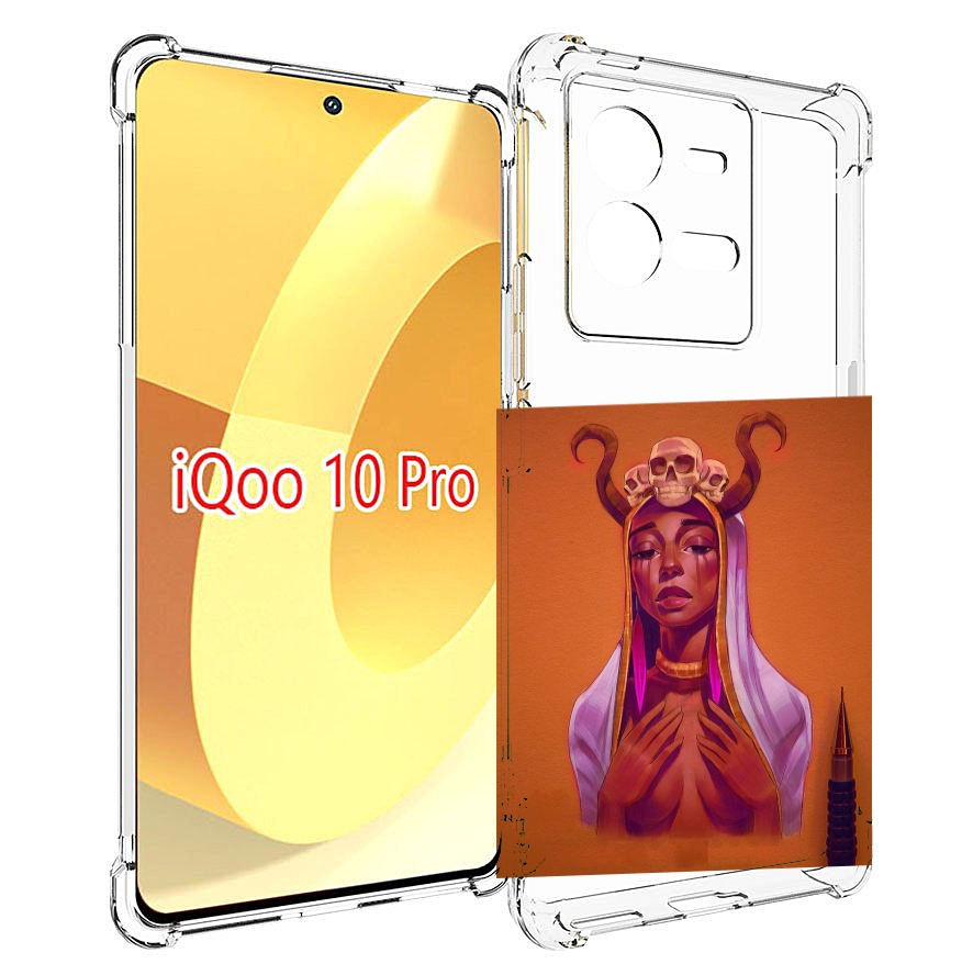 

Чехол MyPads античная-девушка для Vivo iQOO 10 Pro, Прозрачный, Tocco