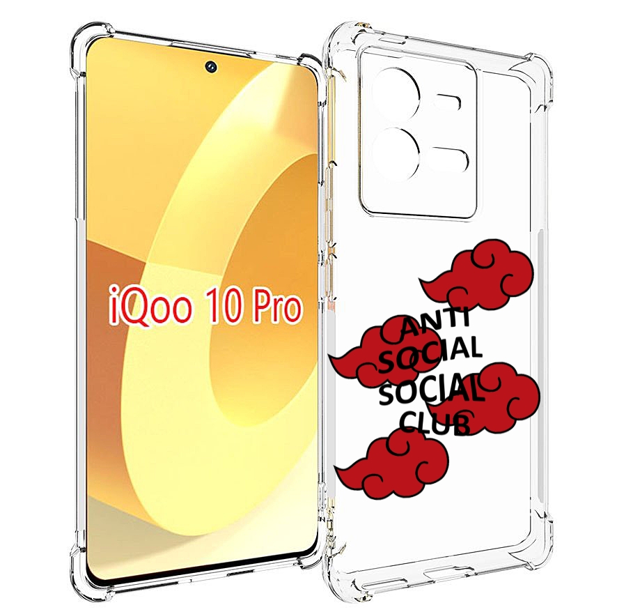 

Чехол MyPads анти-социал-социал-клаб для Vivo iQOO 10 Pro, Прозрачный, Tocco