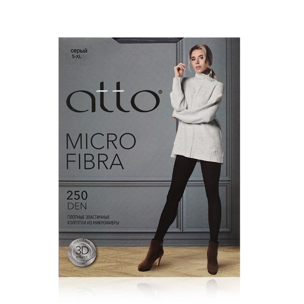 

Колготки женские Atto Microfibra серые 5, Серый, Microfibra