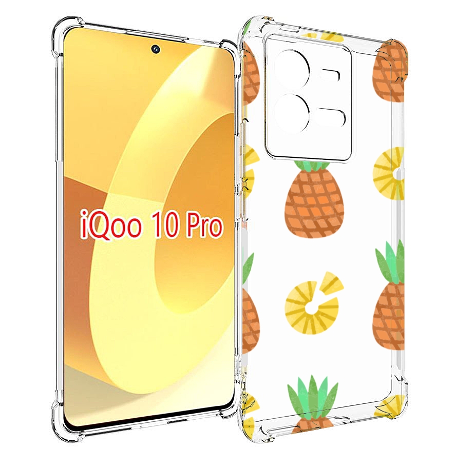 

Чехол MyPads ананасики для Vivo iQOO 10 Pro, Прозрачный, Tocco