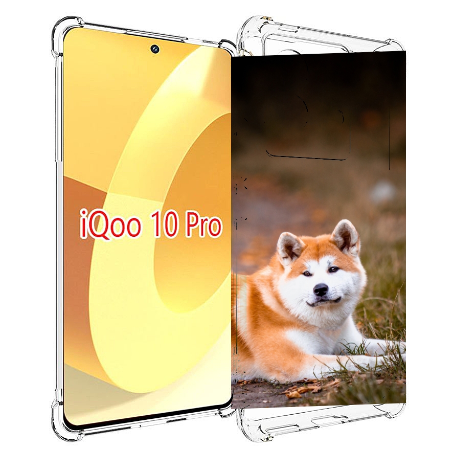 

Чехол MyPads акита ину для Vivo iQOO 10 Pro, Прозрачный, Tocco