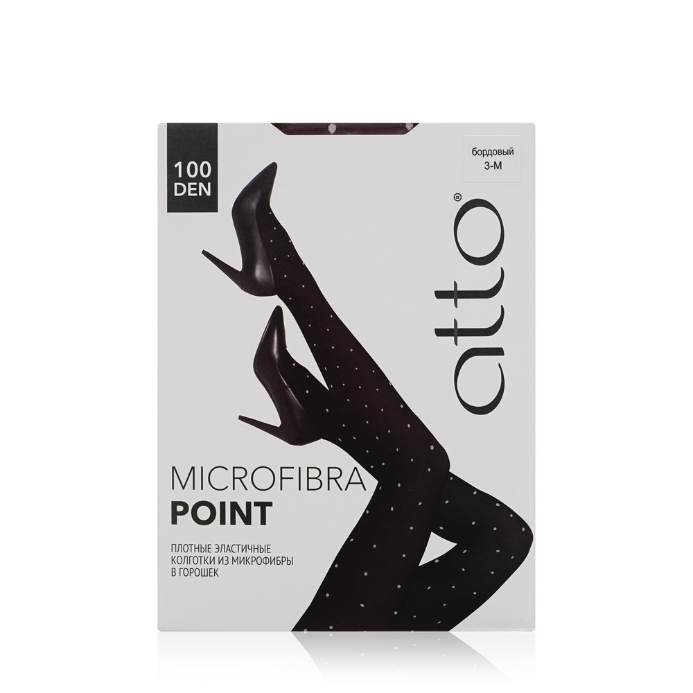 

Колготки женские Atto Microfibra Point бордовые 3, Бордовый, Microfibra Point