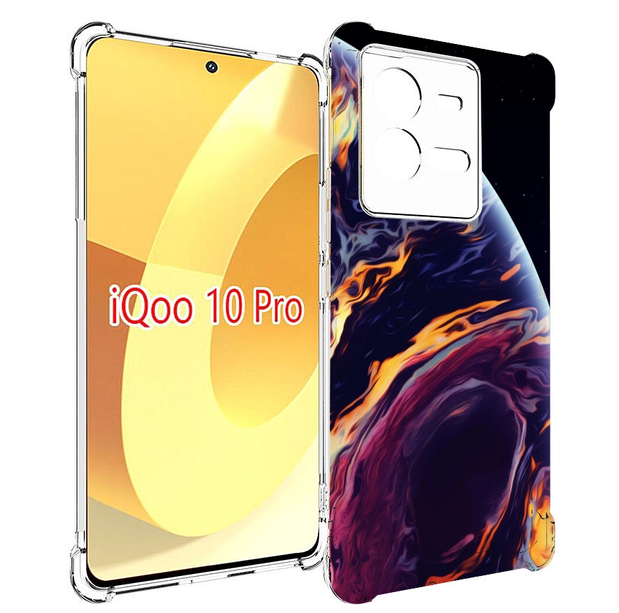 

Чехол MyPads акварельная планета для Vivo iQOO 10 Pro, Прозрачный, Tocco