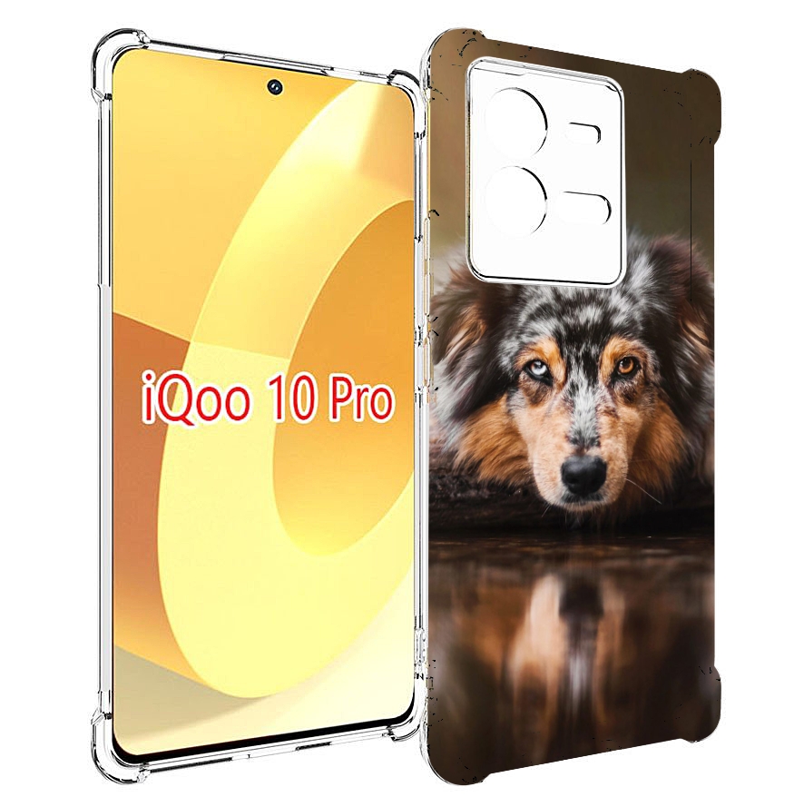 

Чехол MyPads австралииская овчарка для Vivo iQOO 10 Pro, Прозрачный, Tocco
