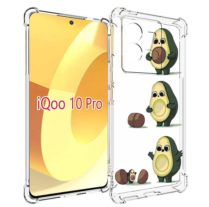 

Чехол MyPads авокадо-с-малышом для Vivo iQOO 10 Pro, Прозрачный, Tocco