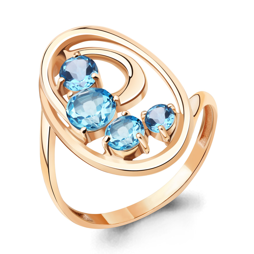 

Кольцо из серебра с топазом Aquamarine Aquamarine 6970105_925_з р. 17,5, 6970105_925_з