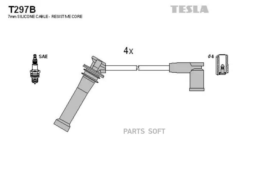 

Провода Высоковольтные TESLA t297b