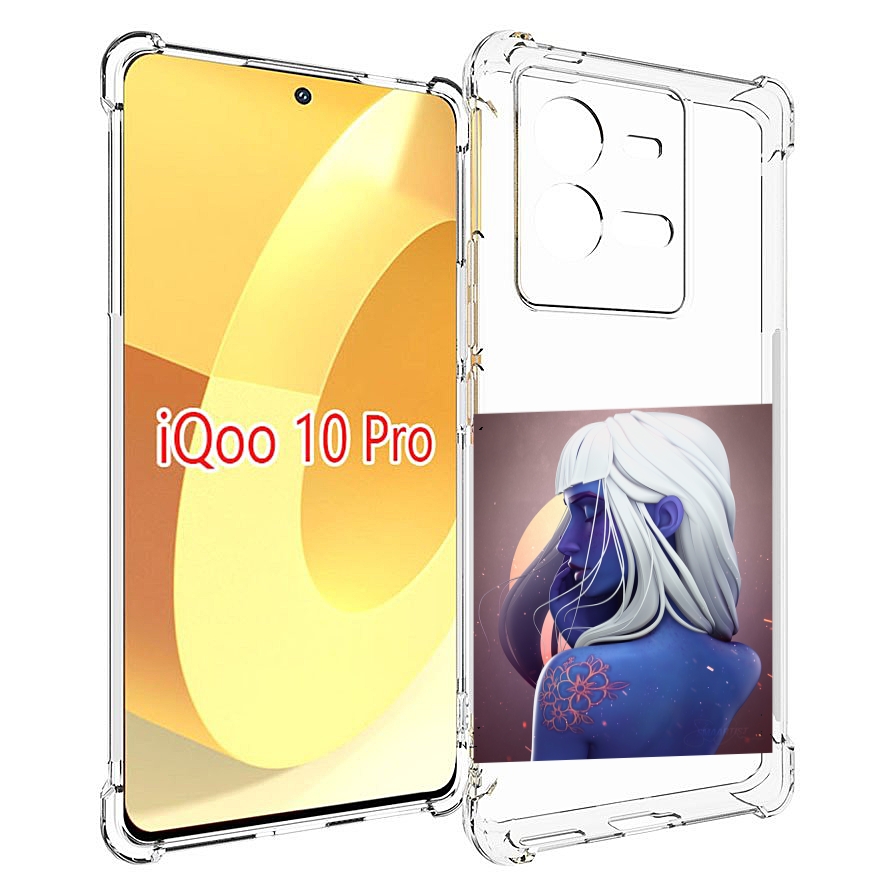 

Чехол MyPads аватар-с-цветком для Vivo iQOO 10 Pro, Прозрачный, Tocco