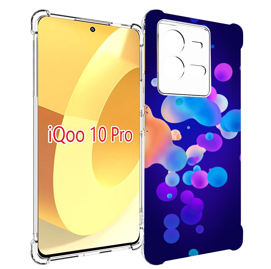 

Чехол MyPads абстрактные-пузырьки для Vivo iQOO 10 Pro, Прозрачный, Tocco