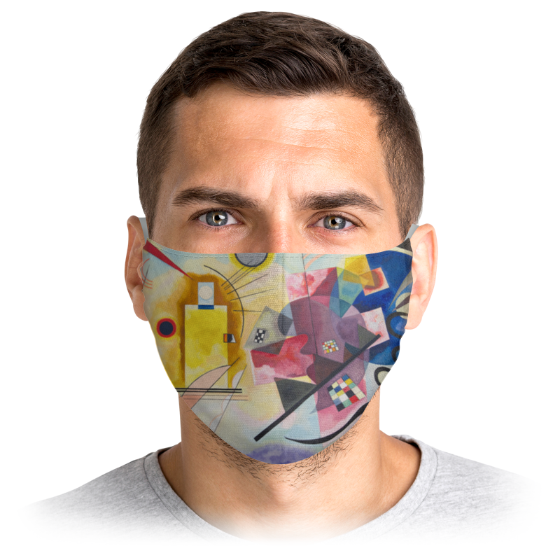 

Многоразовая маска Printio Желтая, красная, синяя (василий кандинский) разноцветная M, Желтый, красный, синий (василий кандинский)