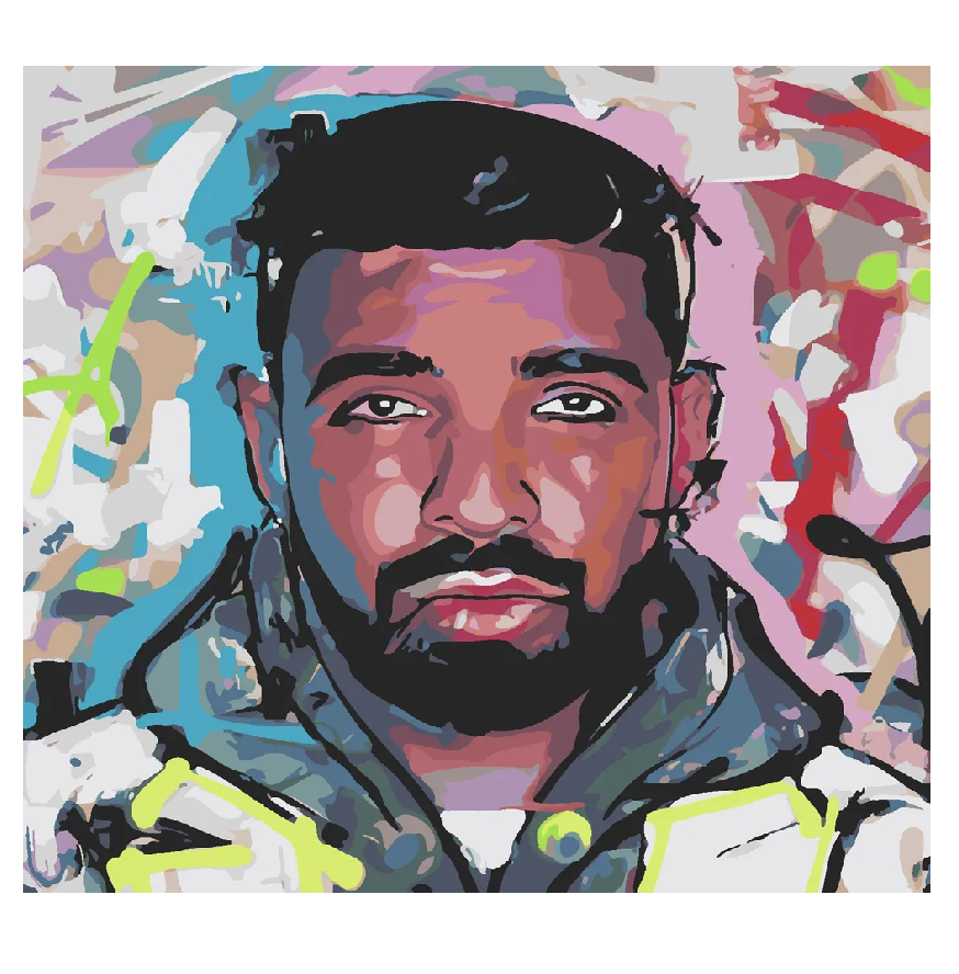 

Картина по номерам Delart на холсте 40х40 на подрамнике "Drake. Дрэйк"., Drake. Дрэйк