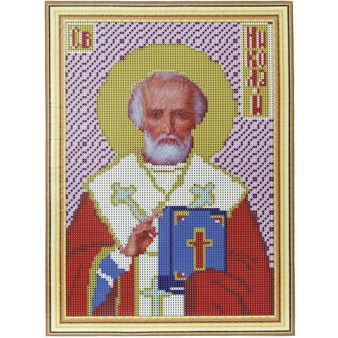 фото Алмазная мозаика, 30*40 см, 108 "икона николай чудотворец" nobrand