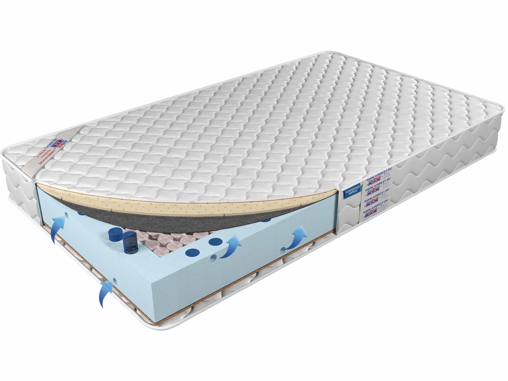 

Матрас Airbest Edge s1000 120x180x19, Белый, Матрас Airbest Edge s1000