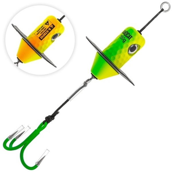 

Приманка Madcat A-static Silent Teaser Treble Hook 150gr - FIRETIGER UV, A-static silent teaser treble hook