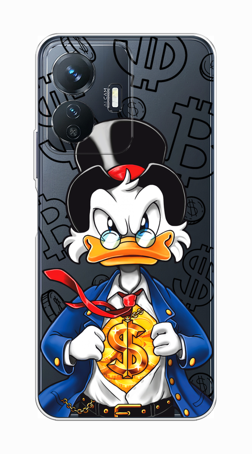 

Чехол на Vivo Y77e "Scrooge Goldman", Черный;белый;синий, 267350-1