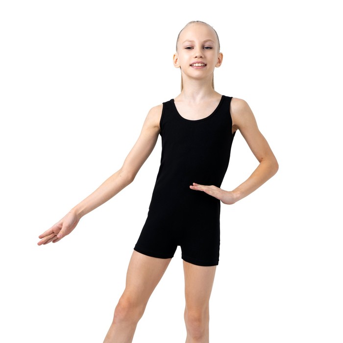 фото Купальник-шорты, на лямках, размер 38, цвет чёрный grace dance