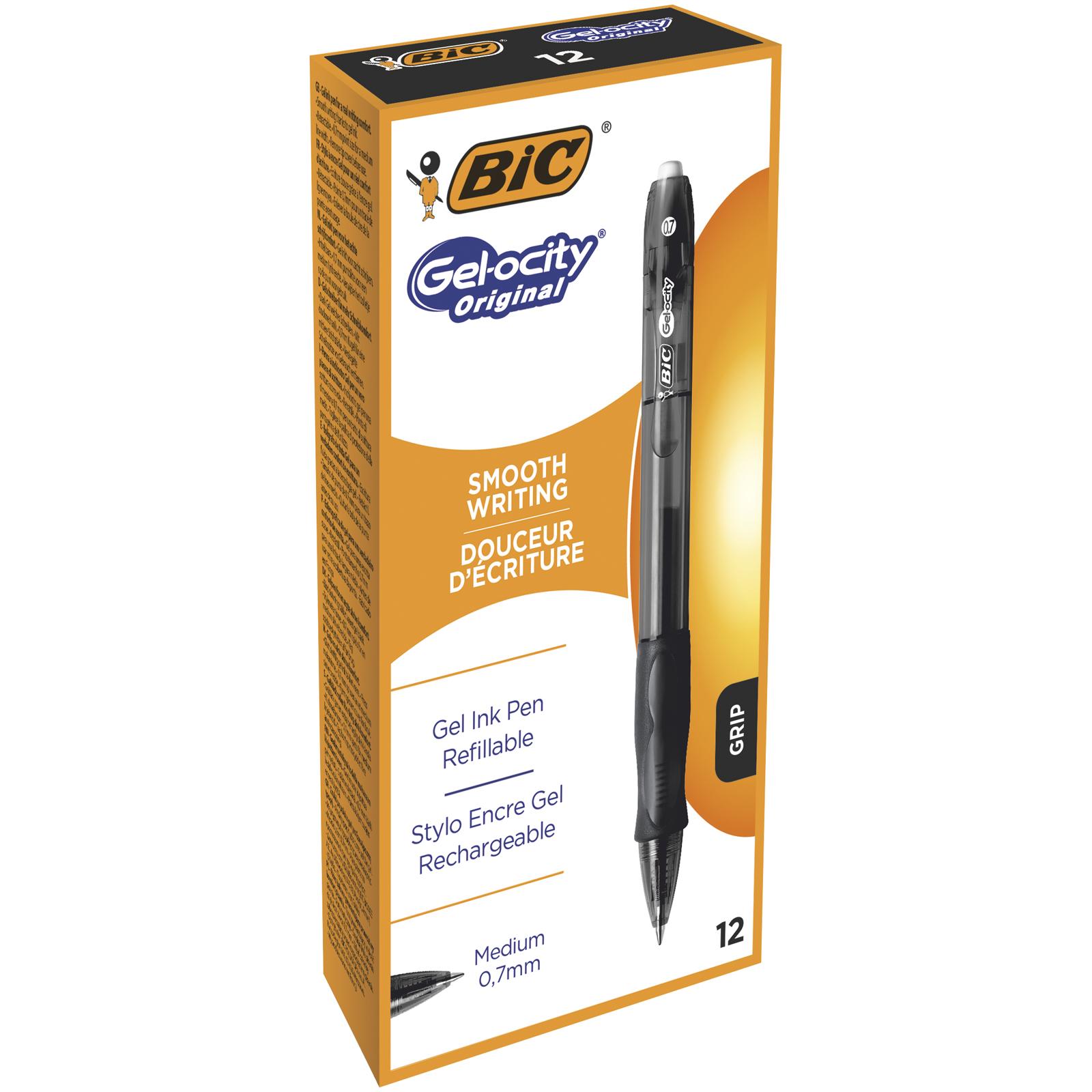 фото Набор ручек гелевых bic gel-ocity original 829157, черная, 0,7 мм, 12 шт.