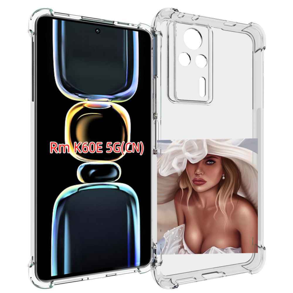 

Чехол MyPads девушка-в-белой-шляпе женский для Xiaomi Redmi K60E, Tocco