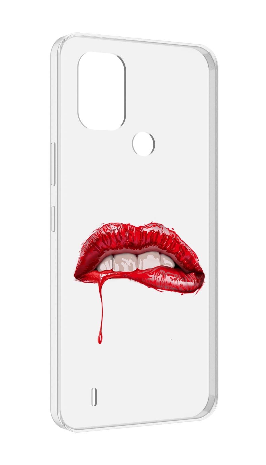 

Чехол MyPads яркие красные губы для Nokia C31, Прозрачный, Tocco