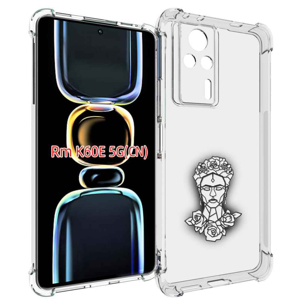 

Чехол MyPads девушка с цветами с гранями женский для Xiaomi Redmi K60E, Tocco