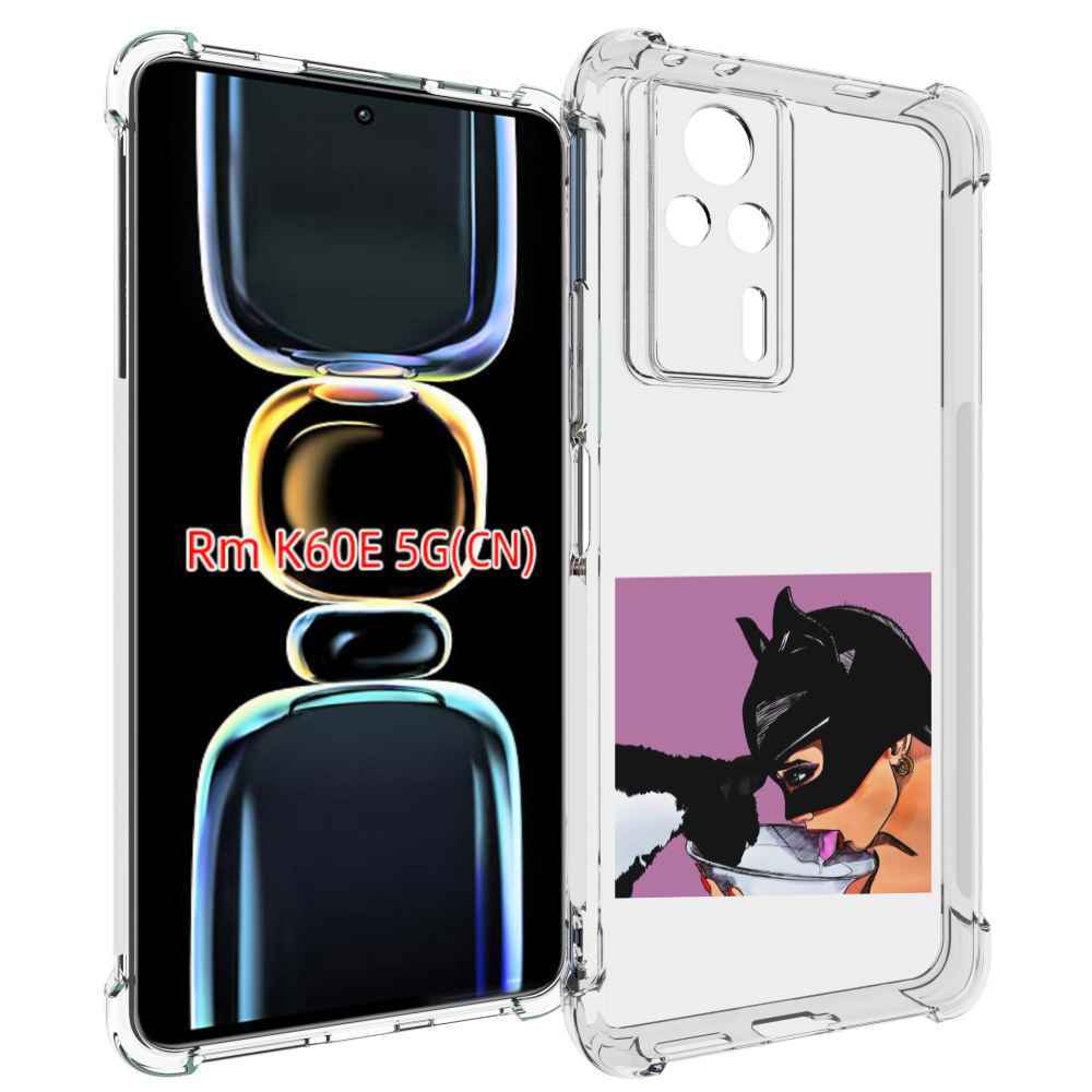 

Чехол MyPads девушка с котом пьют молоко женский для Xiaomi Redmi K60E, Tocco